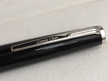 MONTBLANC 萬寶龍 PIX系列 黑身白金夾 原子筆 engraving_montblanc_pix_blk_ct_rb3
